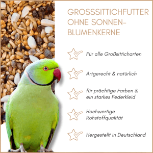Supravit Vogelfutter Großsittiche ohne Sonnenblumenkerne