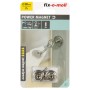Fix-o-moll Topfmagnete Neodym mit Öse, 2er-Pack, silberfarben, zum Aufhängen und Befestigen im Haushalt.