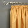 Komplette Stilgarnitur Hook in Silber (130-240cm) mit Gardine, Endknopf in Spiralform.