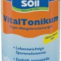 Söll Vital Tonikum 500ml für Teichpflege: Flüssigkeit in blauer Flasche mit Produktinformationen.