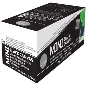 Daler-Rowney Mini Keilrahmen, schwarz, 6,35x6,35 cm, ideal für kleine Kunstprojekte.