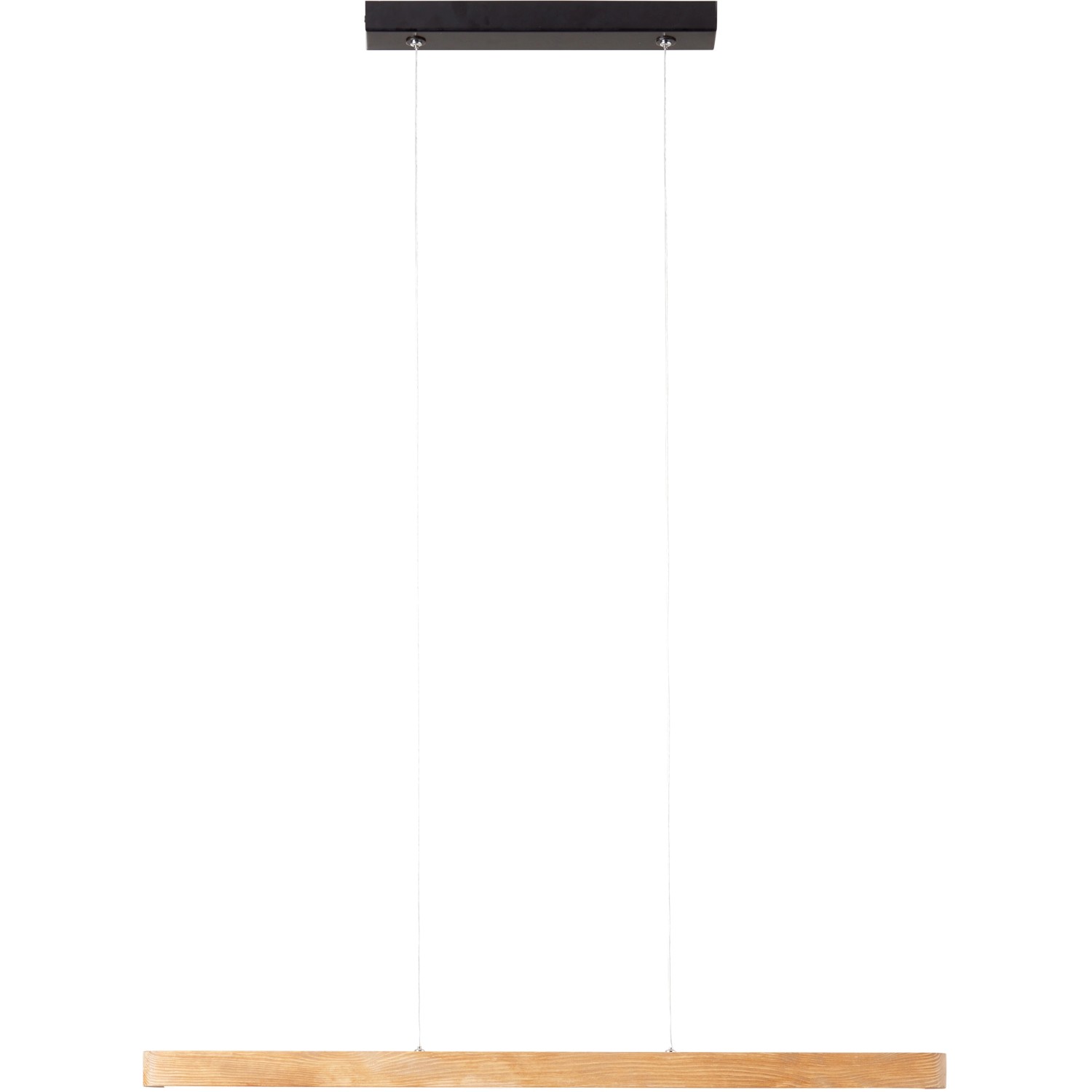 LED-Pendelleuchte Ainara, 80 cm, Kiefer Braun/Schwarz, dimmbar für den Innenbereich.