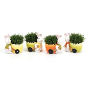 Ziergras im Keramik-Gefäß Topf-Ø ca. 6 cm