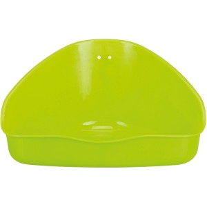 Grüne Trixie Ecktoilette aus Kunststoff für Kleintiere, hygienisch und leicht zu reinigen.