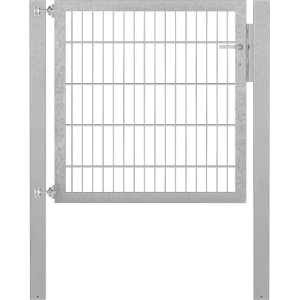 Feuerverzinktes Einzeltor Flexo Plus 100x100 cm mit Pfosten für Gartenzäune.