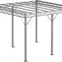 Feuerverzinkte Eleo Pergola Metall Sicilia, 252,2x408x304 cm, ideal für Garten und Terrasse.