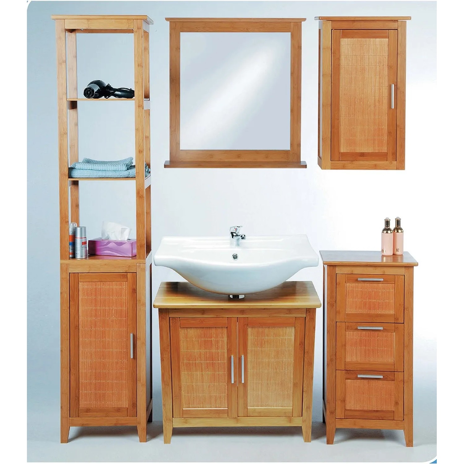 Eisl Bad-Hochschrank BAMBUS Natur 38 cm kaufen bei OBI