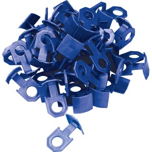 Blaue LUX Nivellierhilfe Clips, 1 mm Fugenbreite, für Fliesenverlegung.