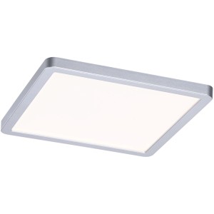 Quadratisches Paulmann LED-Einbaupanel Areo, 17,5x17,5 cm, Chrom matt, für Deckenmontage.