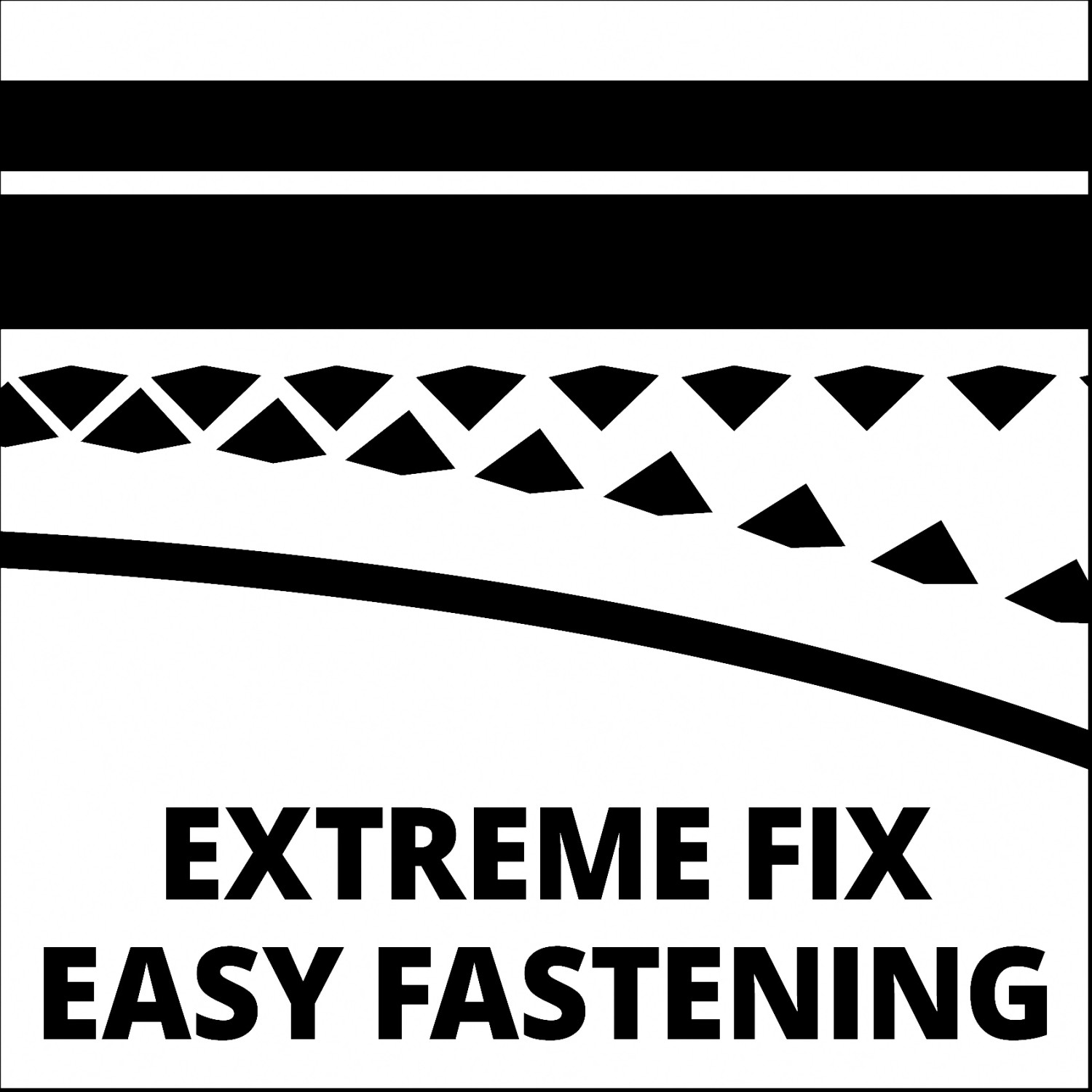 Symbol für "Extreme Fix Easy Fastening"