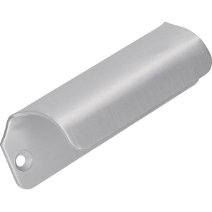 Siro Möbelgriff, Aluminium, Naturfarben matt, Lochabstand 80 mm.