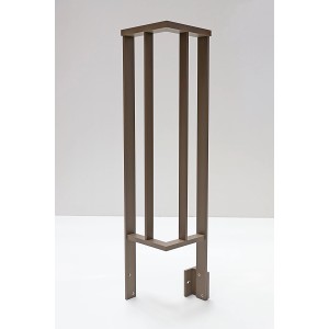 Dieda Eckset Linus in Taupe für Treppen & Geländer, Aluminium, 1200 mm hoch.