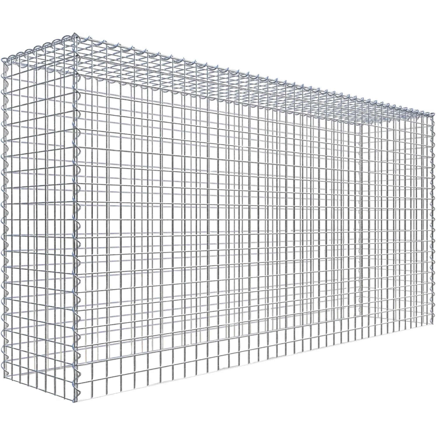 Gabiona Gabione-Anbaukorb Typ 3, 100x200x40 cm, Maschenweite 5x5 cm, aus verzinktem Drahtgitter.