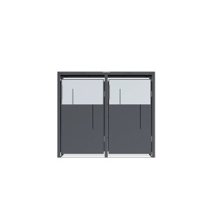 Westmann Mülltonnenbox Tonus 2, anthrazit, für zwei 240L Tonnen. Moderne Mülltonnenverkleidung.