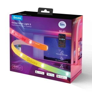 Verpackung des Govee LED-Leuchtband H612A S 5m mit farbigem LED-Streifen.