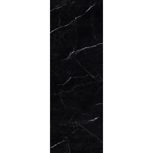 Decoflooring SPC-Wandpaneel, 260x90 cm, Marmor Schwarz, hochglänzend für Bad & Küche.