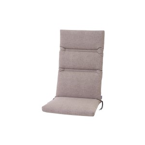 Siena Garden Sesselauflage Comfort, 120x48x7 cm, taupefarbenes Kissen mit Steppnähten und Bindebändern.