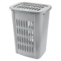 Tontarelli Wäschebox Cover Line, 55 l, Nordic Grey, aus Kunststoff mit Deckel und Luftlöchern.