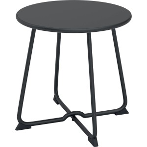 Balkonmöbel-Set Patterson 3-teilig Stahl Textilen Schwarz Beige