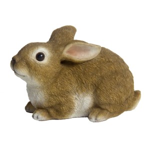 Deko-Figur Hase (16 cm) von Sunny Garden, naturgetreue Garten Dekoration.