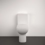 Weißer Ideal Standard WC-Sitz i.life S Wrapover aus Duroplast mit Edelstahlscharnieren.