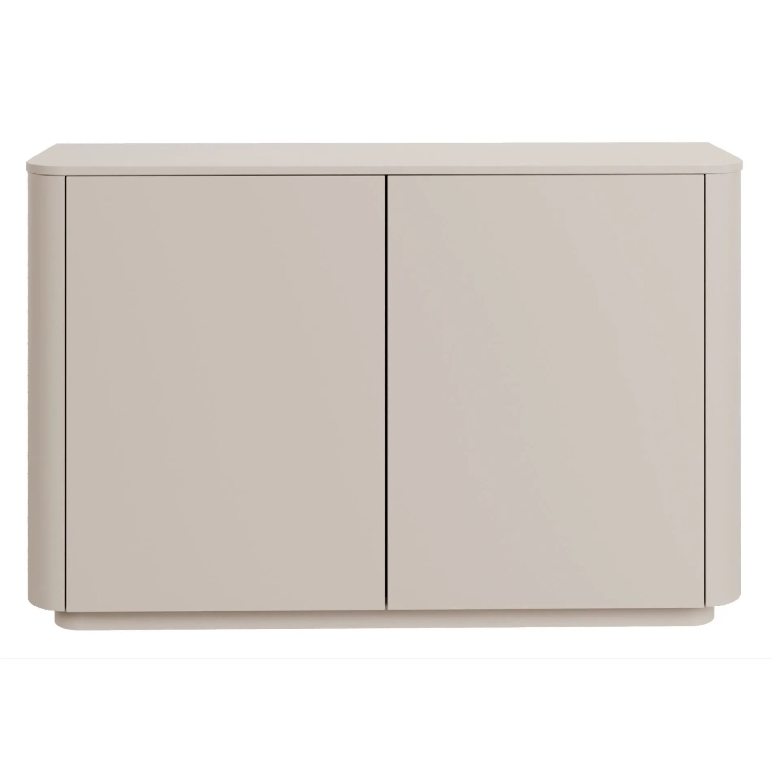 Selsey Luvio Sideboard, 140 cm, zweitürig, in mattem Kaschmir-Ton mit abgerundeten Kanten. Moderne Kommode.