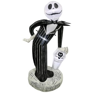 Aufblasbarer Jack Skellington, 135 cm, Halloween Gartendeko.