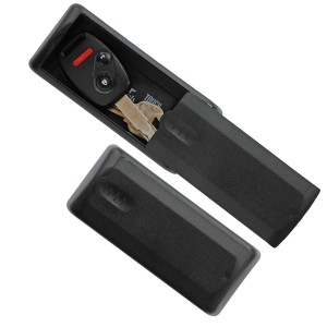 Schwarze Master Lock Schlüsselbox 207EURD mit Magnet und Schlüssel, Tresor für Innen und Außen.