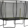 Schwarzes EXIT Silhouette Gartentrampolin 244x366cm mit Sicherheitsnetz.