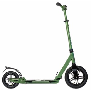 Grüner Six Degrees Aluminium Scooter mit Luftbereifung, Federung und höhenverstellbarem Lenker für Sport & Fitness.