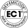 Emissionsarmes Cimsec Premium Fugenbunt mit GEV-Emicode EC1 Plus Siegel.