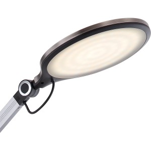 Moderne schwarze LED Tischleuchte Urias von Globo, ideal als Schreibtischlampe mit Touch-Dimmer.