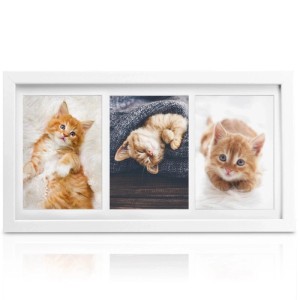 Weißer Bomoe Galeria Bilderrahmen für 3 Fotos (13x18cm), ideal für Dekoartikel & Wohnaccessoires.