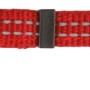 Rotes Jollypaw Katzenhalsband aus Nylon mit Adresslasche und Glöckchen.