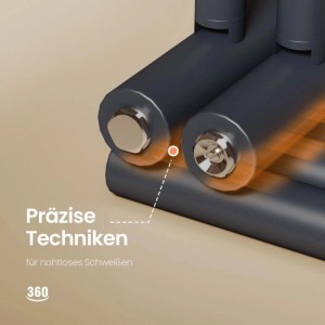 Nahaufnahme des anthrazitfarbenen Emke Badheizkörpers, zeigt präzise 360° Schweißtechnik für nahtlose, stabile Rohre.