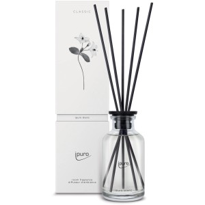ipuro Raumduft Classic Blanc 240ml mit Duftstäbchen und Verpackung.