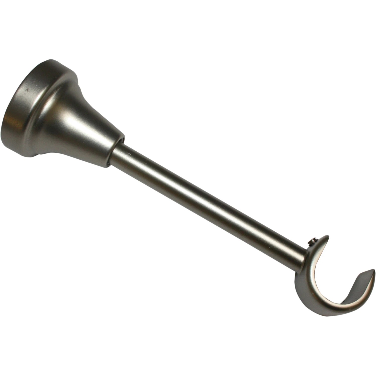 Gardinia Träger Europa offen kurz, Silber-Satin, 14 cm lang, zur Befestigung von Gardinenstangen.