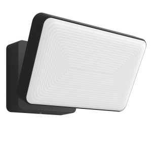 Philips Hue Discover LED-Flutlicht mit Outdoor Sensor, schwarzes Gehäuse.