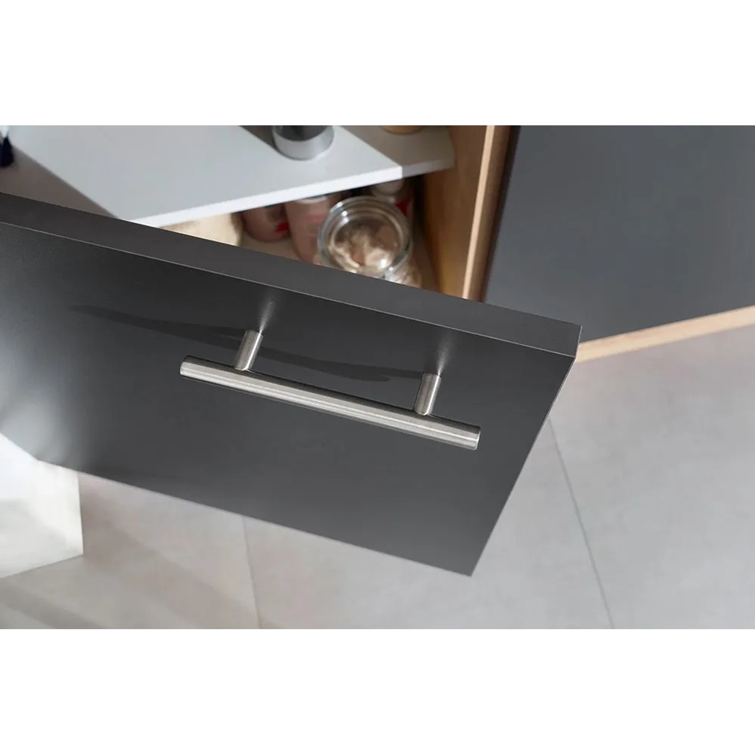 Respekta Küchenzeile Merle 310 cm Grau ohne E-Geräte_5