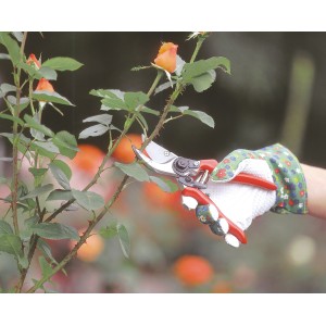 Gartenschere Bypass schneidet Rose, max. 13 mm Schnittstärke.