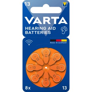 Varta Hörgerätebatterie Typ 13, 8er Blisterpackung. Batterie für Hörgeräte.