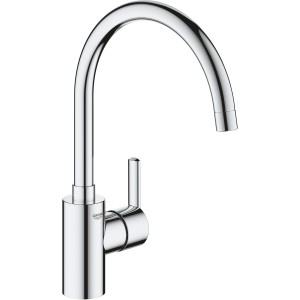 Grohe QuickFix Spültischarmatur Feel, Chrom, Einhebelmischer mit hohem Auslauf.