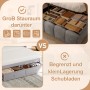 okwish Polsterbett 140x200cm mit LED Beleuchtung Schlafzimmer Grau ohne Matratze_7