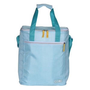 Türkis-blaue Kühltasche aus Polyester, 16L, für Camping & Freizeit.