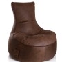 Brauner Sitting Point Sessel Cuba, 300 l, aus Lederimitat mit Seitentasche.