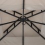 Innenansicht Sunjoy Gazebo Stoj, 336x402 cm, grauer Stoff, Stahlrahmen, Deckenhaken.