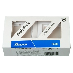 Kopp Abdeckrahmen Paris, 1-fach, Arktisweiß, 10er-Pack.