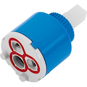 Keramikkartusche 35mm für Delaro Armaturen, blau/weiß, zur Durchfluss- und Temperaturregelung.