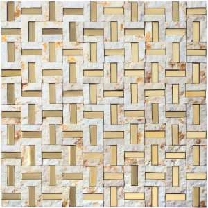 Mosaik Marmor & Aluminium Greek Beige 30 cm x 30 cm