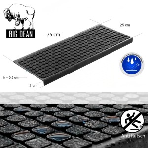 BigDean 3 Stück Stufenmatten Aus Gummi 75 X 25 Cm Outdoor Treppenstufenmatten Anti Rutsch Gummimatten Wild Design